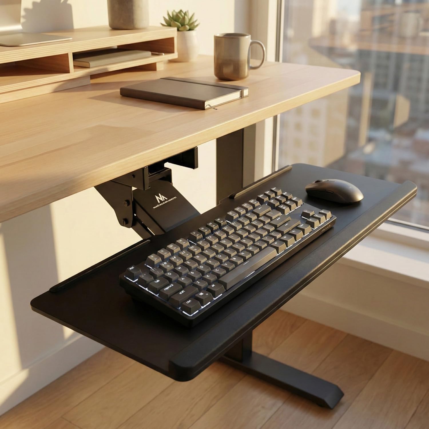 Maclean Brackets MC-757 Tastatur-Halterung 67 cm Schreibtisch