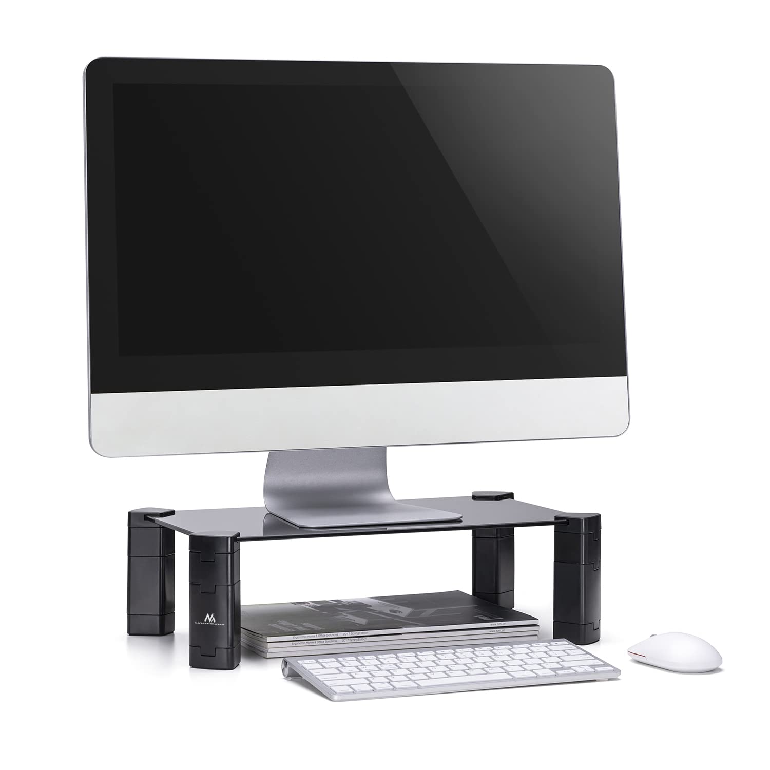 Maclean Brackets MC-934 Monitorständer Glas höhenverstellbar 20 kg
