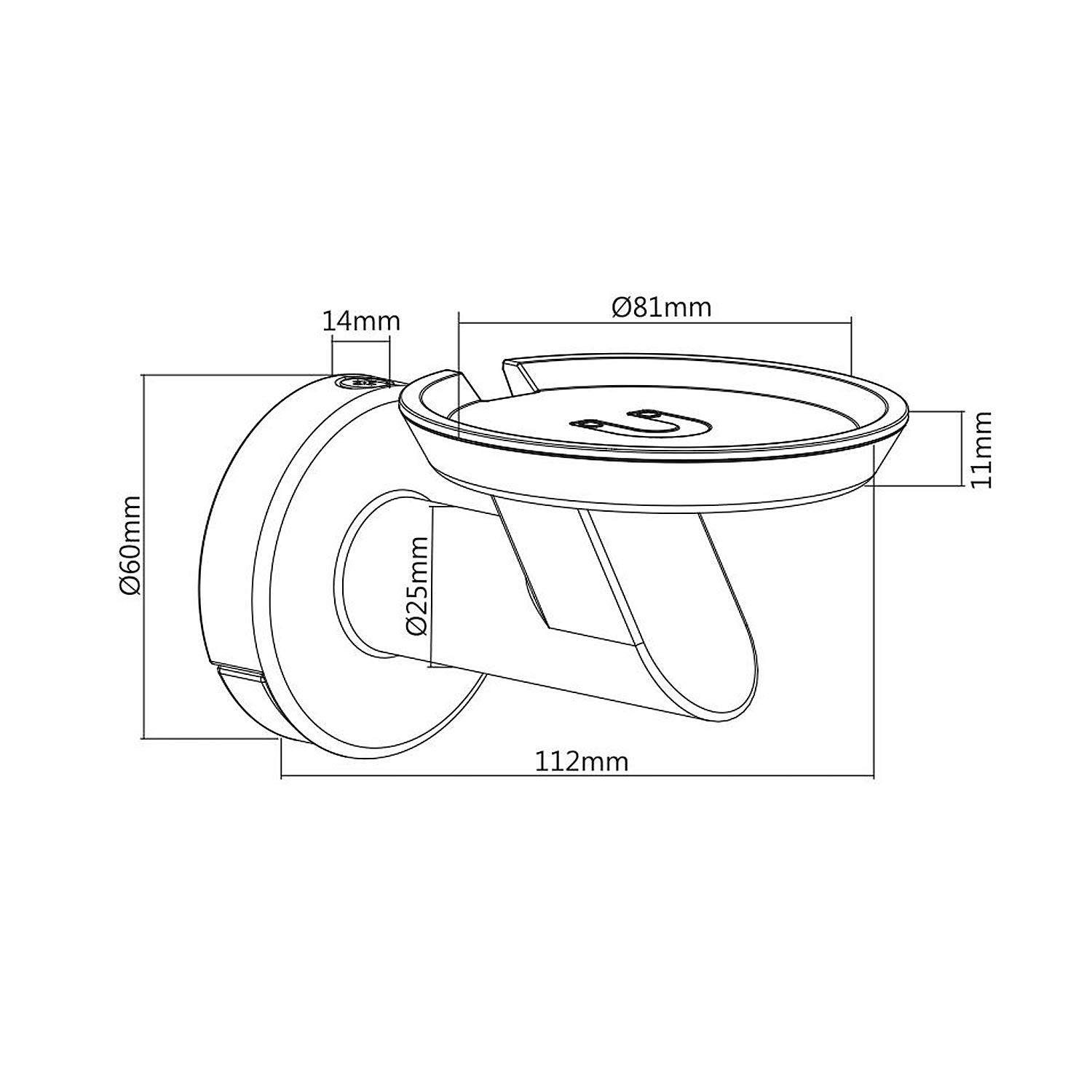 Maclean MC-857 Lautsprecher Wandhalterung Google Home 1 Stück
