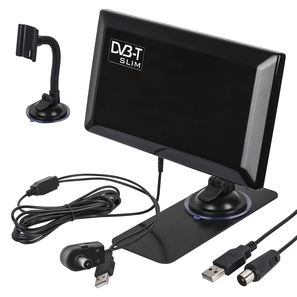 Maclean MCTV-948 Zimmerantenne aktiv DVB-T2 USB Saugnapf