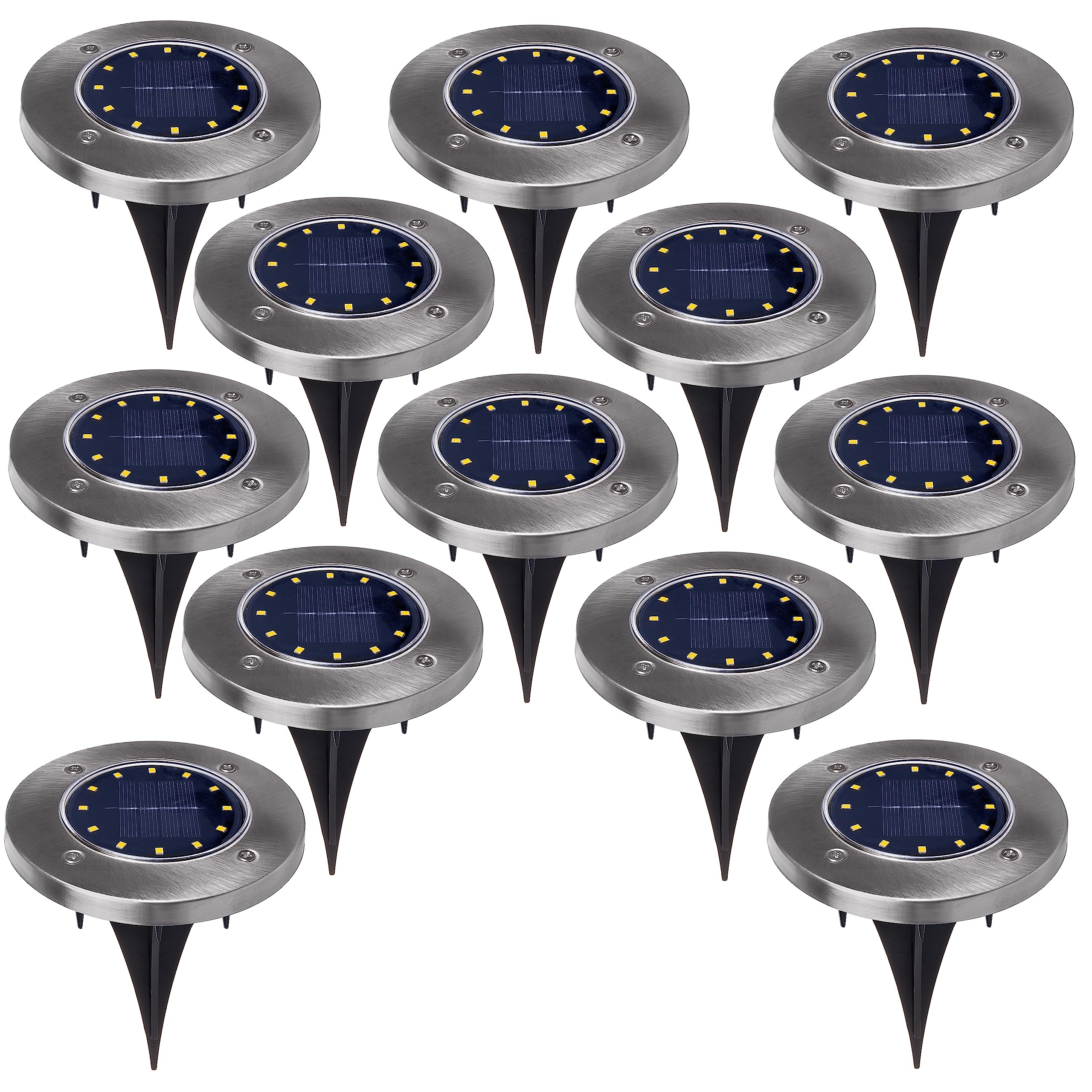 Maclean Energy MCE318 Solar Bodenleuchten 4000K 12er Pack