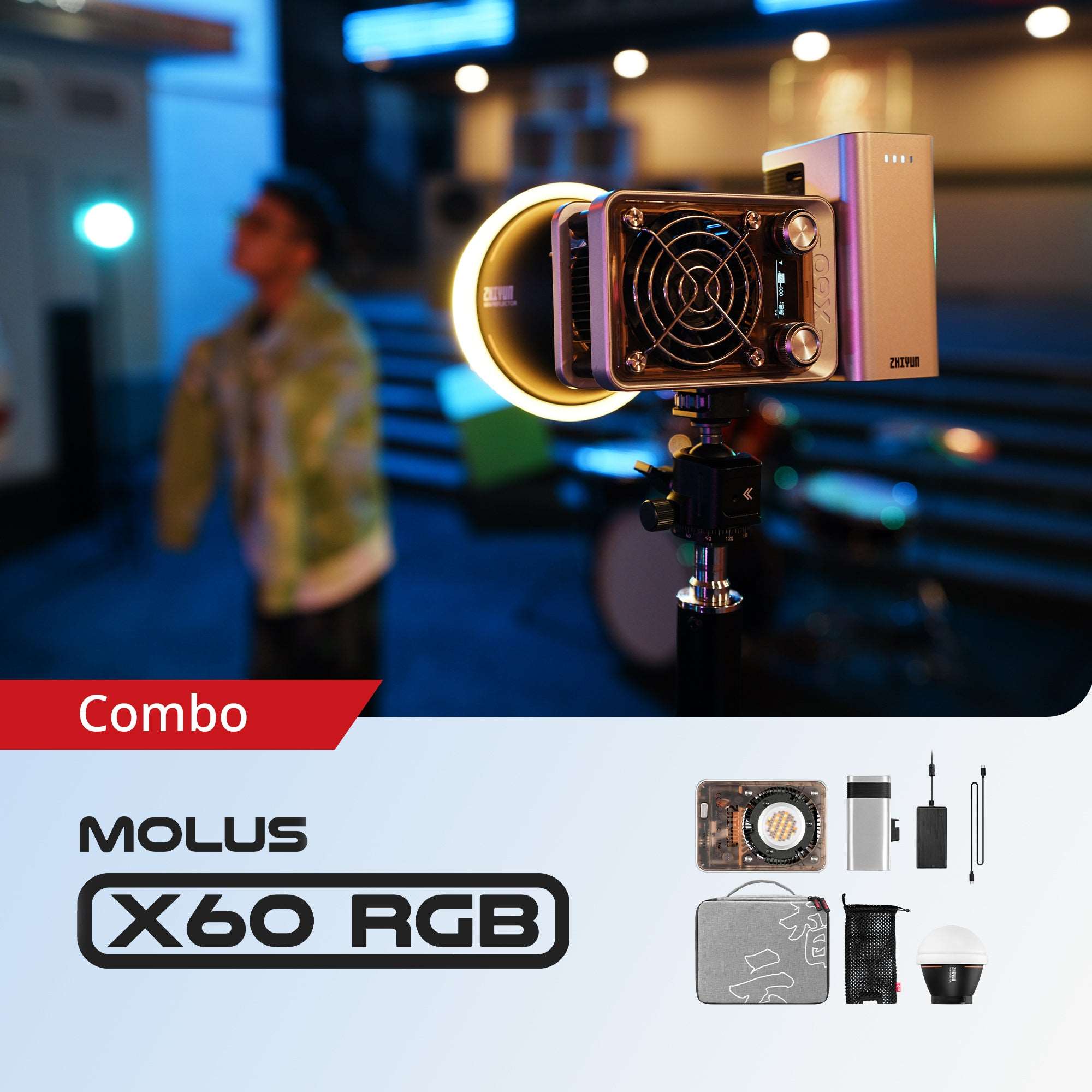 Zhiyun MOLUS X60 RGB Videolicht 60W Standard EU