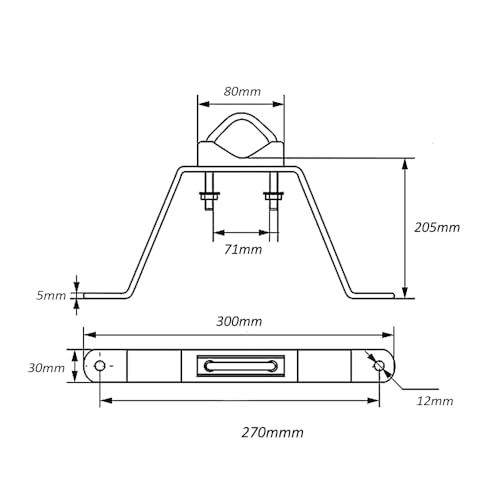 Maclean TV Systems MCTV-933 Antennenmasthalterung 20cm