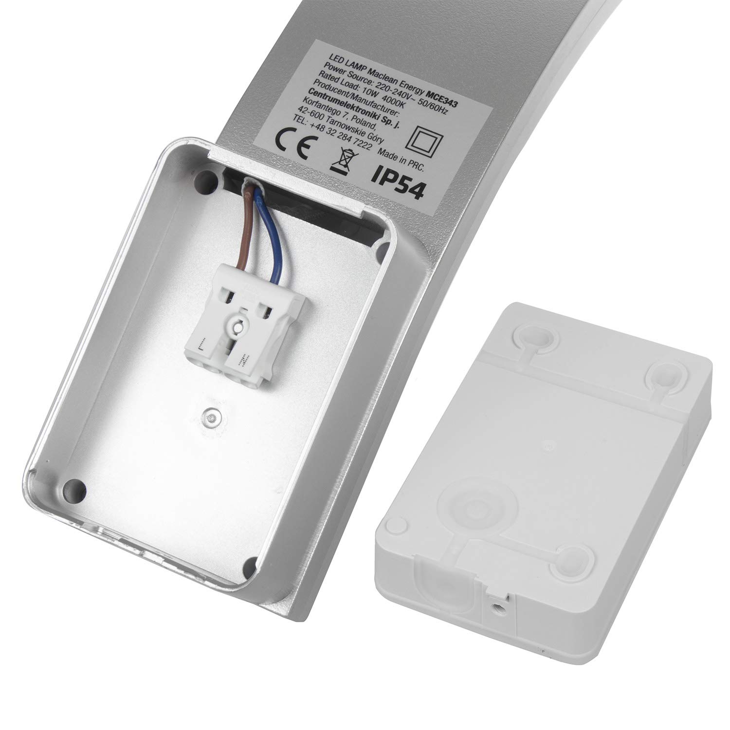 Maclean Energy MCE343 LED-Außenwandleuchte 10W silber