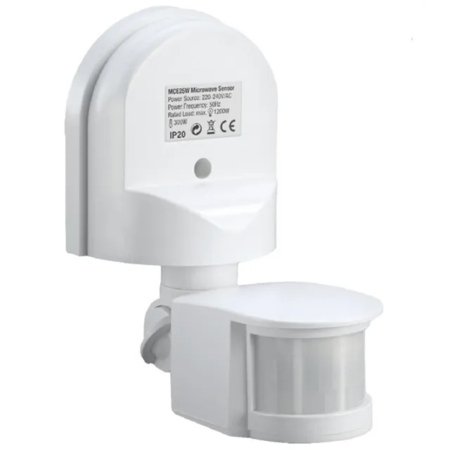 Maclean MCE25 Bewegungsmelder Wand Weiß 180° 12m IP44