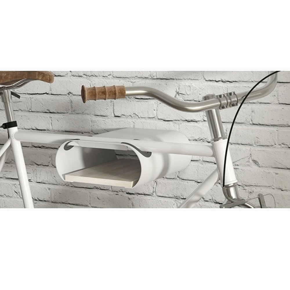 Maclean MC-466 Fahrrad-Wandhalterung 25kg Holzablage