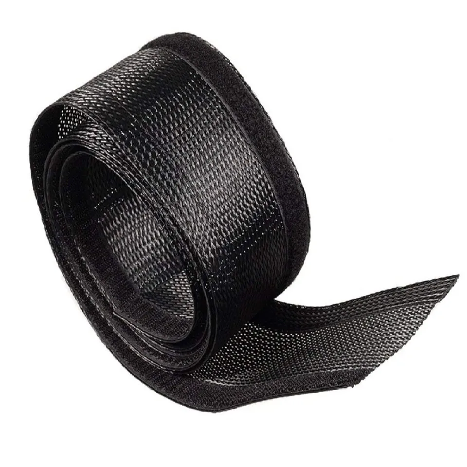 Maclean MCTV-675 Kabelschlauch Klett 180cm schwarz Gewebe
