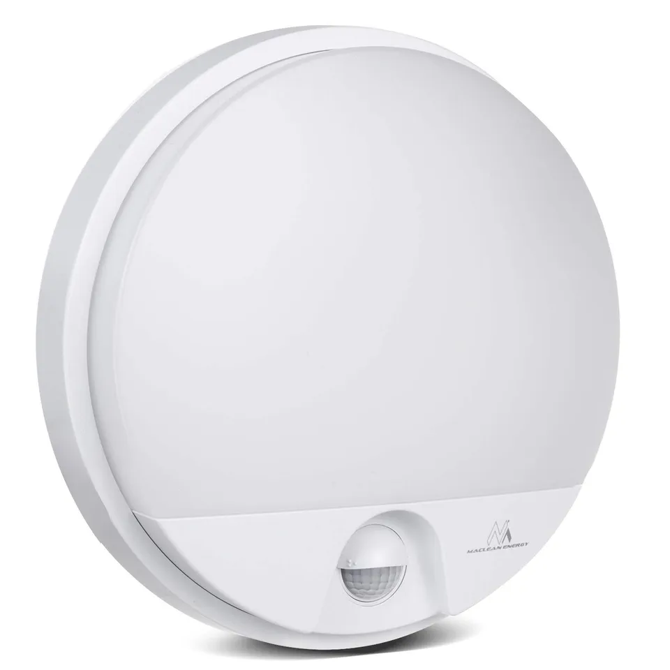 Maclean Energy MCE291 LED Wandleuchte Weiß mit Bewegungsmelder IP54