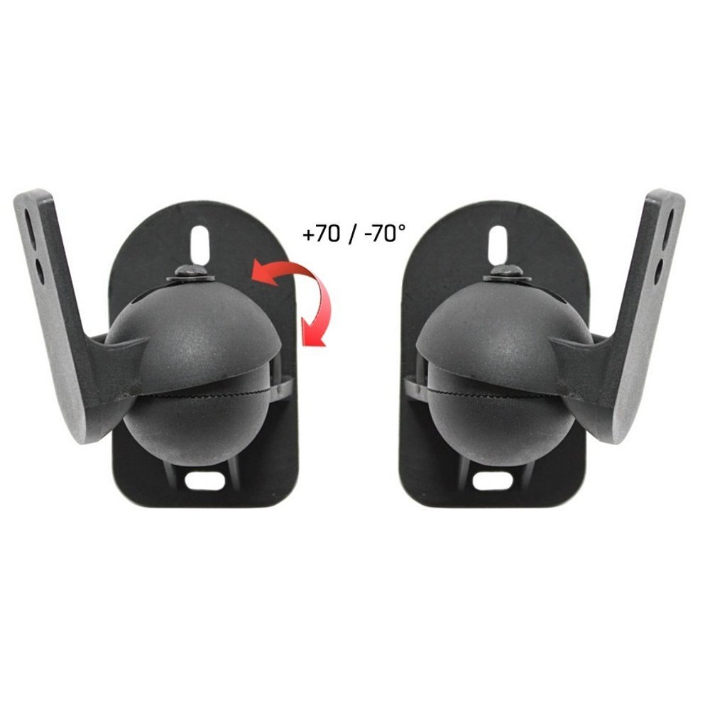 Maclean Brackets MC-526 Lautsprecher Wandhalterung Paar schwarz