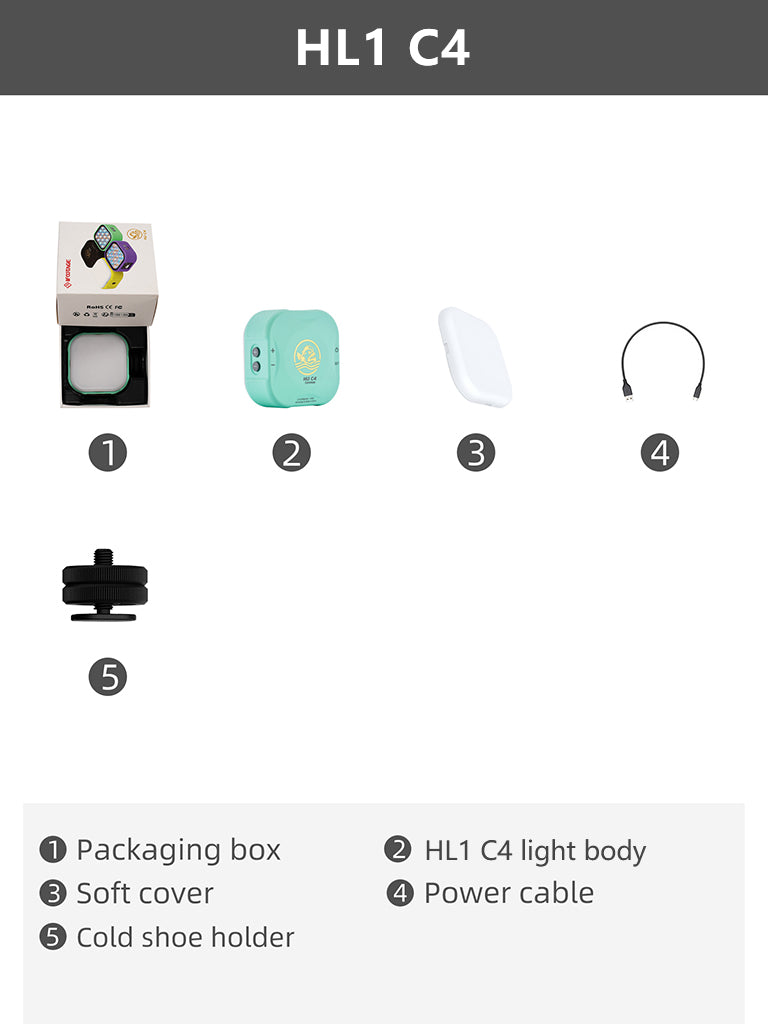 iFootage Anglerfish HL1 C4 Handlicht LED Obsidian Black