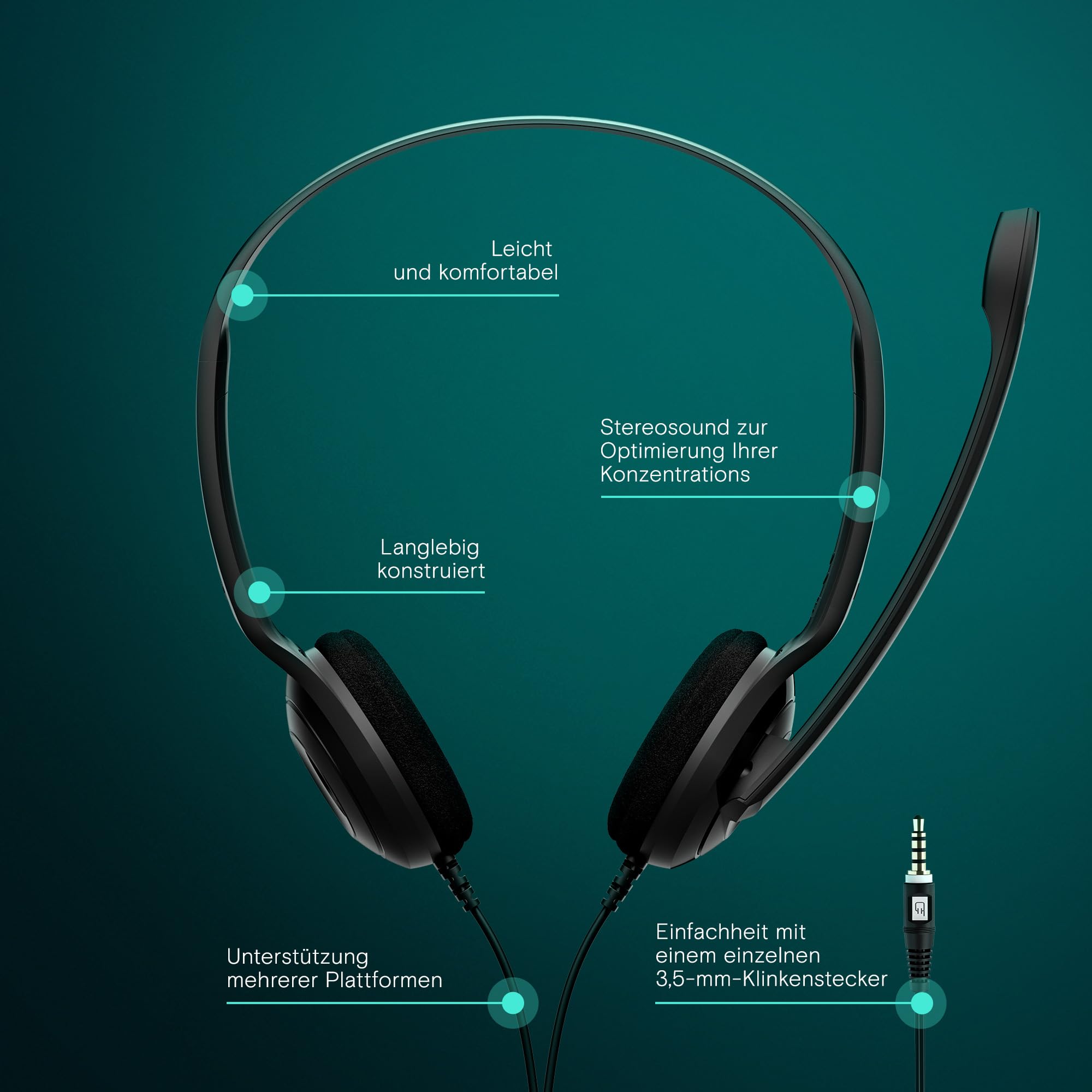 EPOS PC5 Chat Headset On-Ear 3,5mm Geräuschunterdrückung