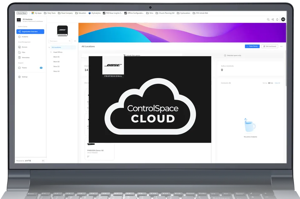 Bose Professional ControlSpace Cloud Software Steuerung