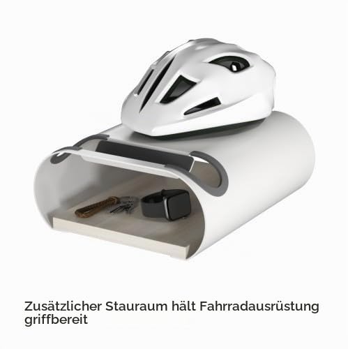 Maclean MC-466 Fahrrad-Wandhalterung 25kg Holzablage
