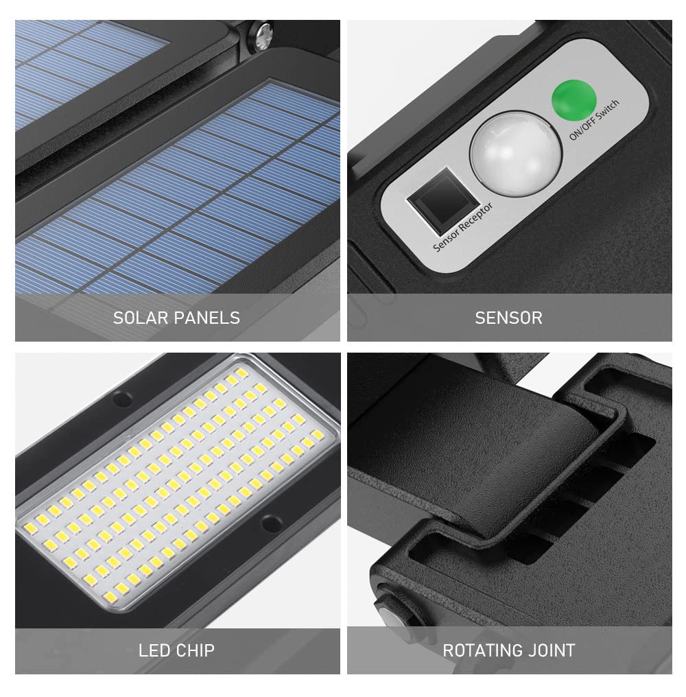 Maclean Energy MCE447 Solar Straßenlampe 2x450lm IP54
