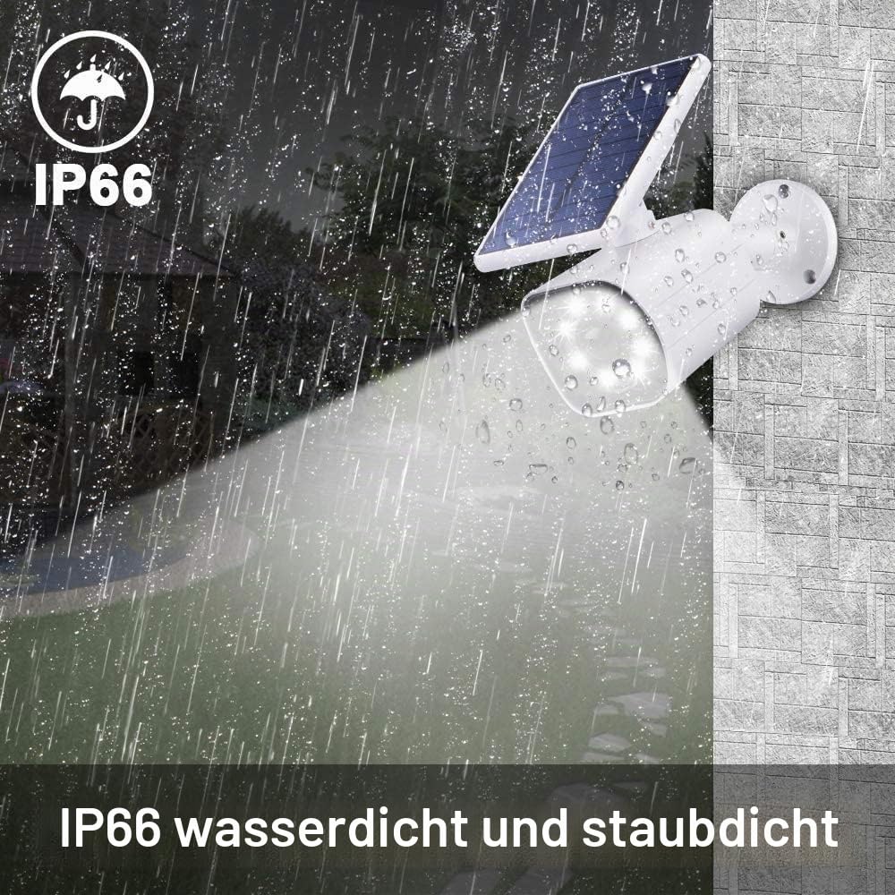Maclean Kamera-Attrappe Solar LED IP66 PIR 800 Lumen