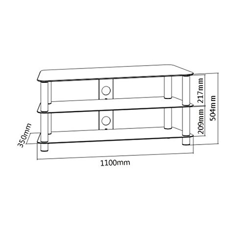 Maclean Brackets MC-625 Fernsehtisch Glas 110 cm bis 50 Zoll