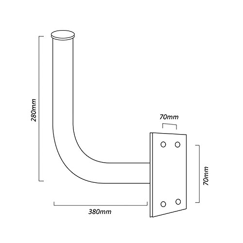 Maclean TV Systems MCTV-551 SAT-Wandhalter Balkon 38 cm Stahl