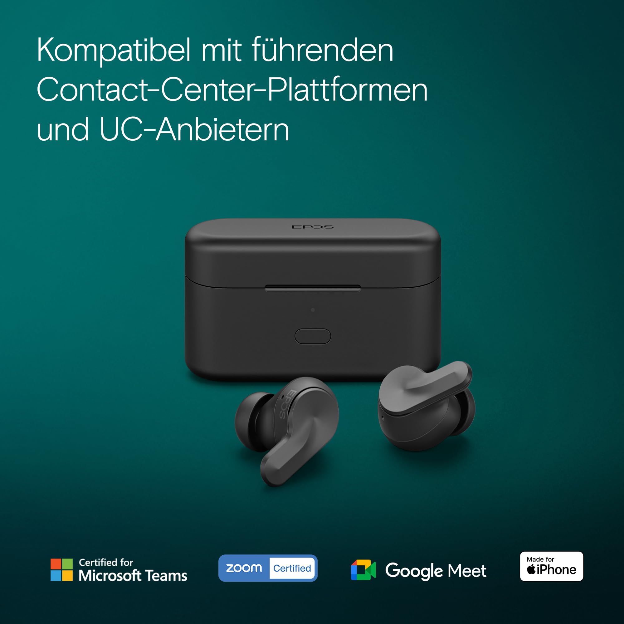 EPOS ADAPT E1 In-Ear-Kopfhörer ANC Schwarz USB-C Teams