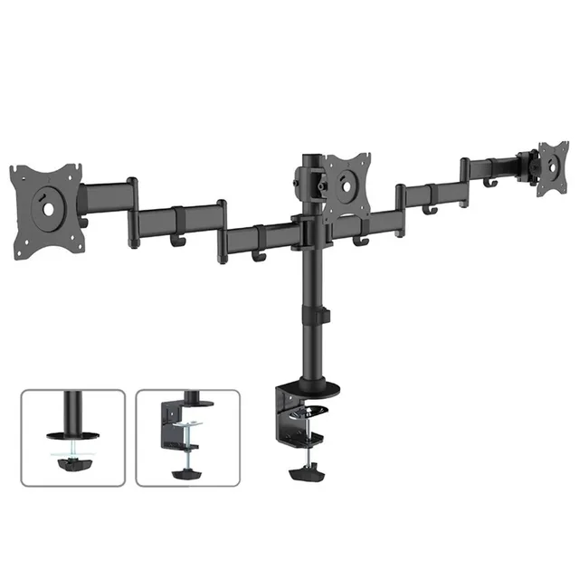 Maclean Brackets MC-691 Monitorarm 3-Fach 13-27 Zoll Tisch