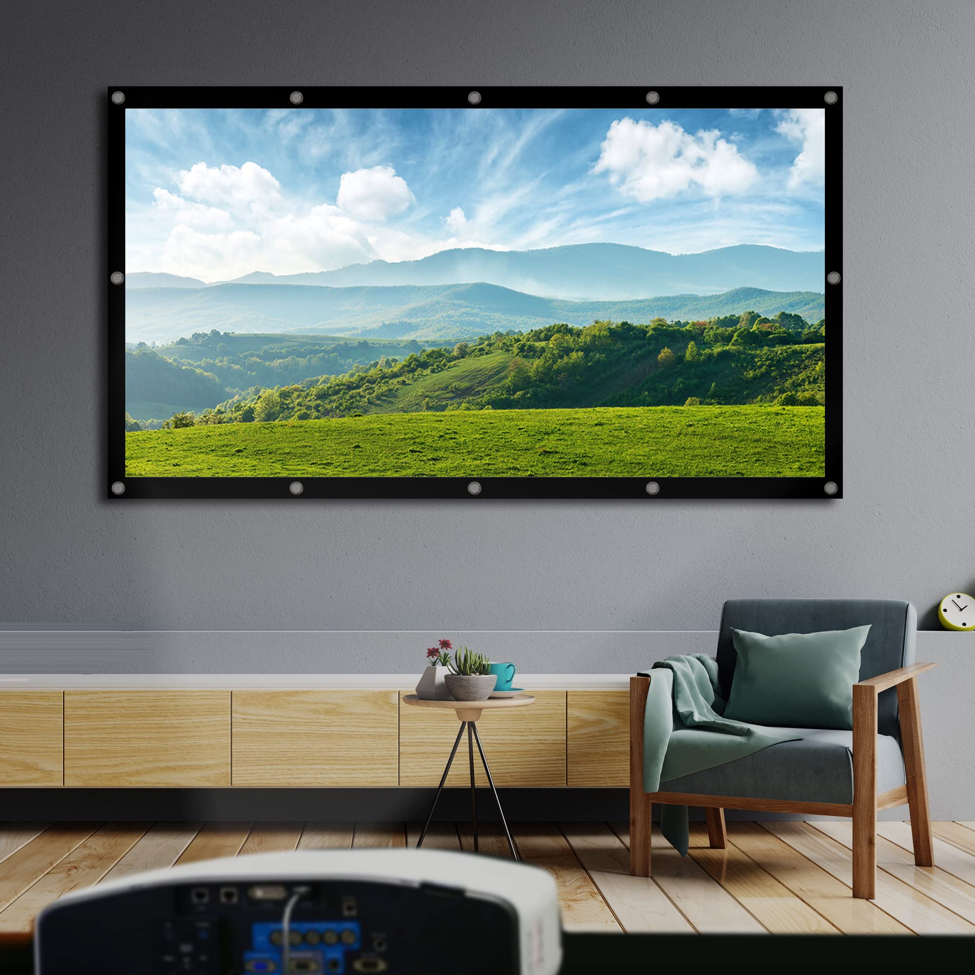 Maclean MC-981 Projektor-Leinwand 100 Zoll 16:9 faltbar Haken