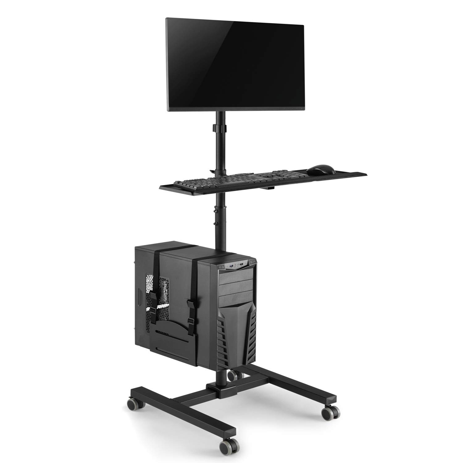 Maclean MC-793 Monitor Rollwagen 17-32 Zoll Schwarz VESA