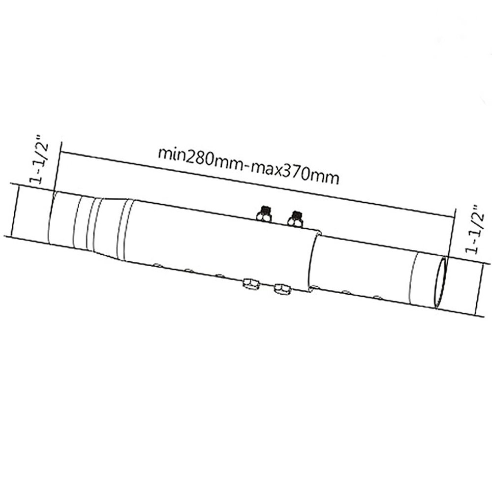 Maclean Brackets MC-708 Teleskop-Verlängerung 280-370mm