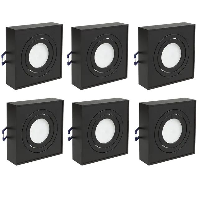 Maclean Energy MCE464B LED Einbaustrahler GU10 6er schwarz