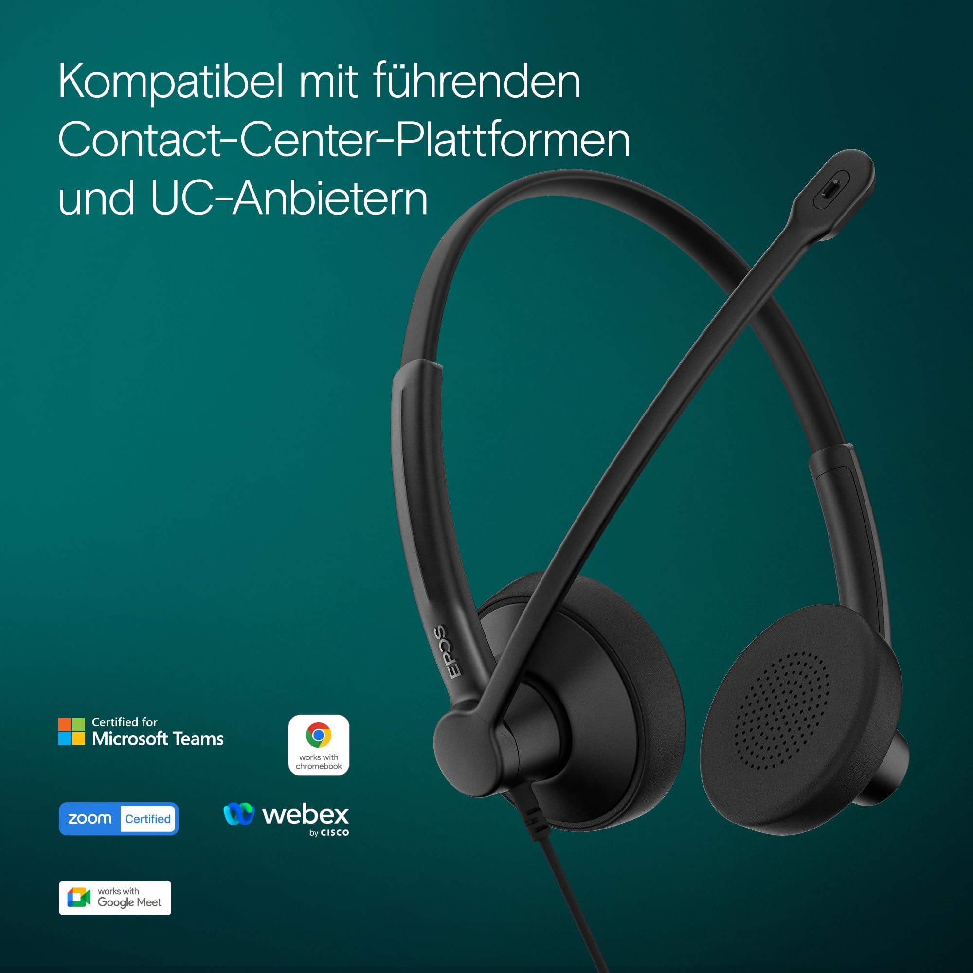 EPOS IMPACT 100 Stereo Headset USB-C Teams Geräuschunterdrückung