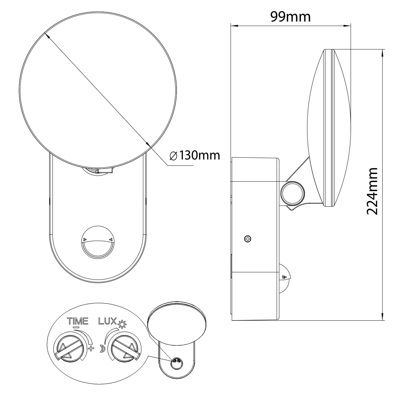 Maclean Energy MCE367 LED-Wandleuchte 15W 4000K Sensor