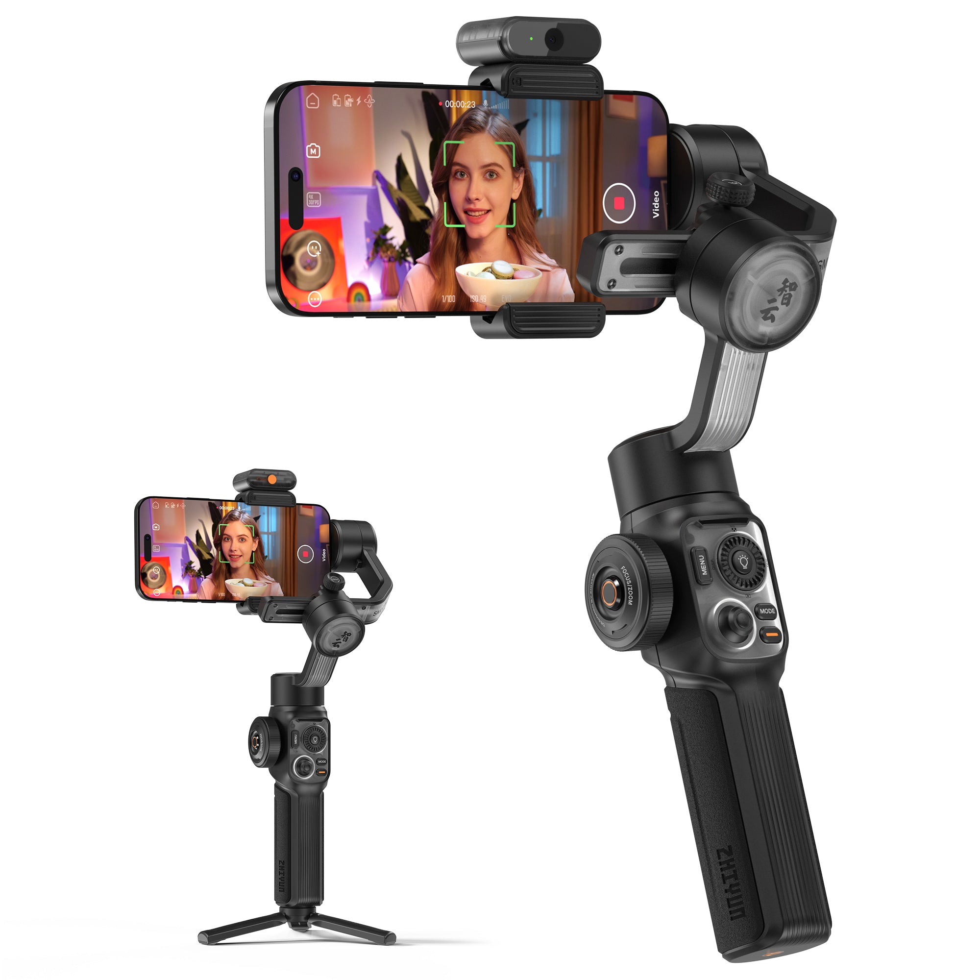 Zhiyun Smooth 5S AI Combo Handy-Gimbal Stabilizer mit Licht
