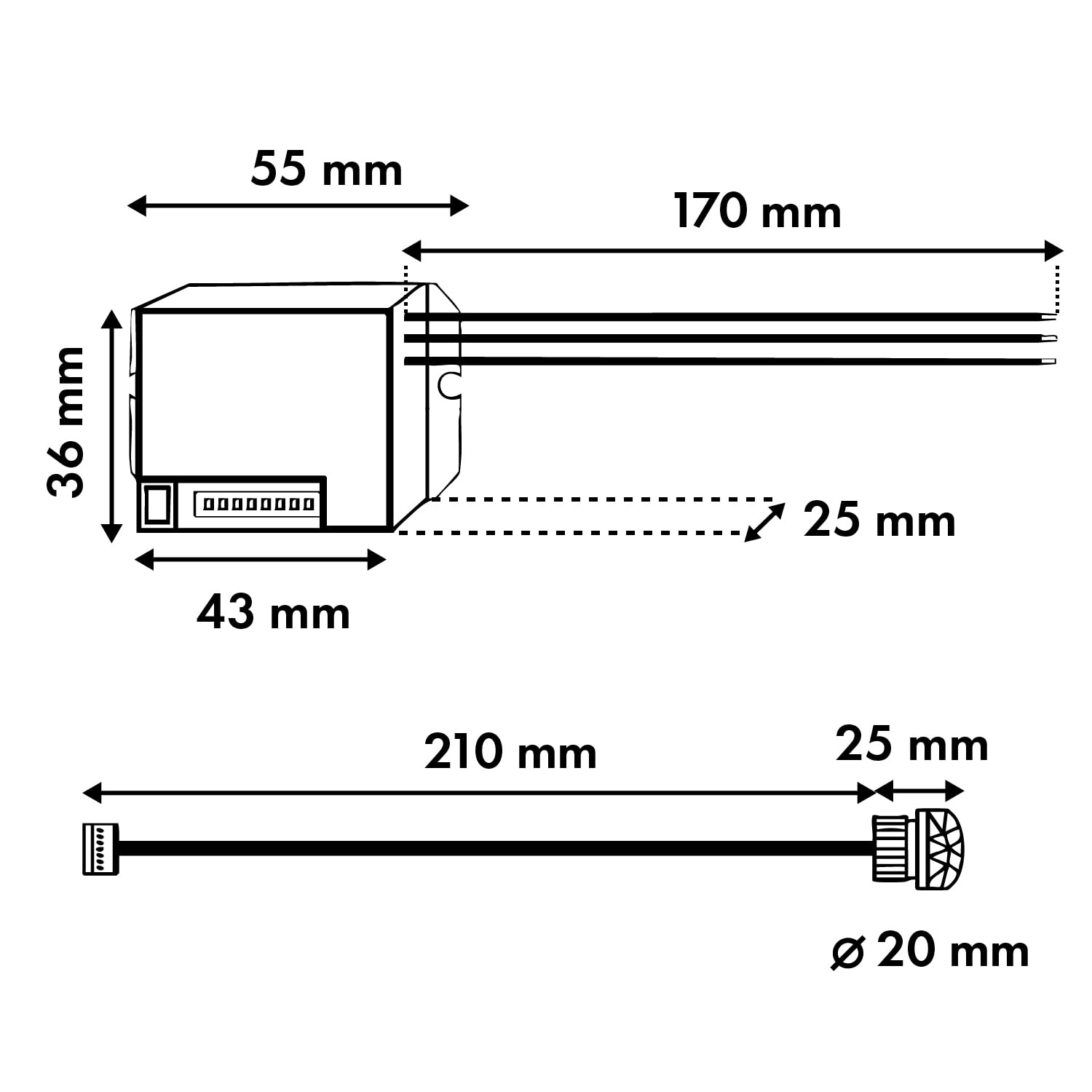 Maclean Energy MCE32 V PIR-Bewegungsmelder 12-24V Sonde