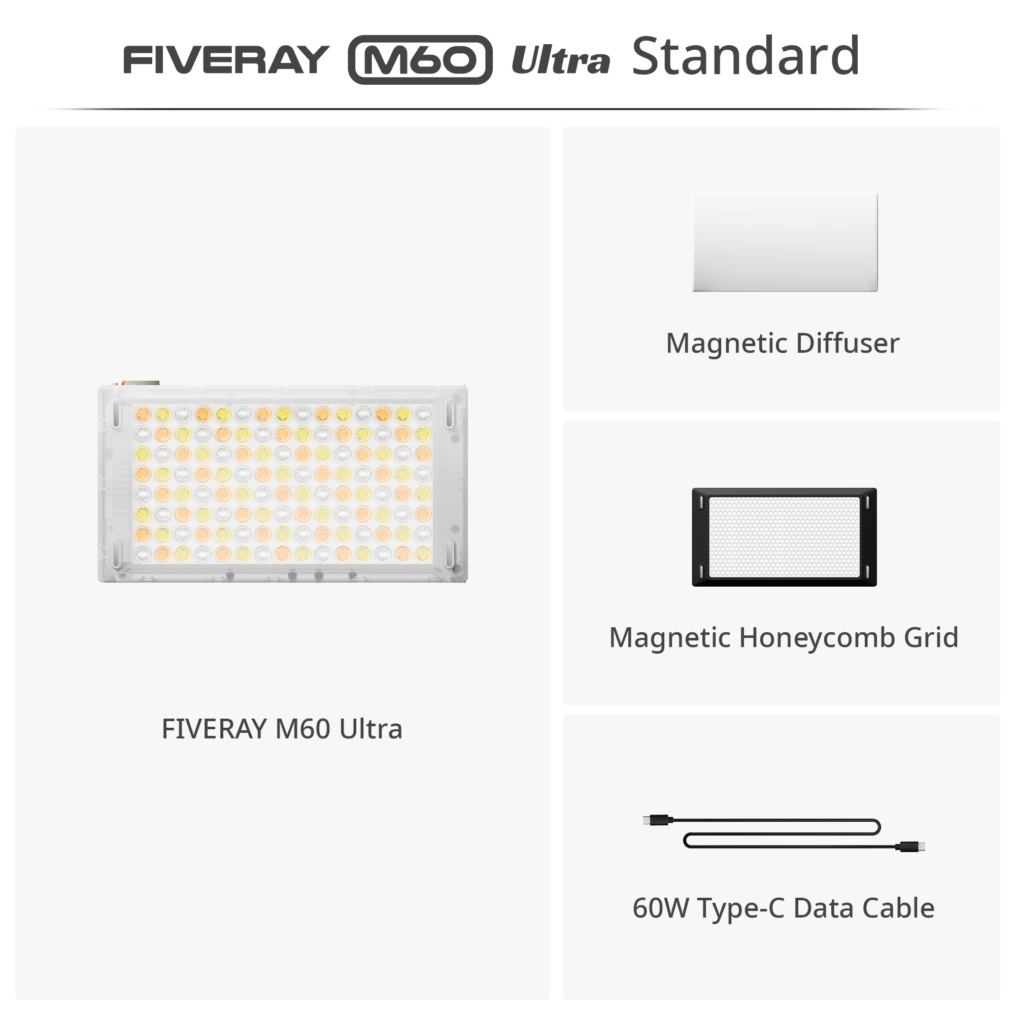 Zhiyun Fiveray M60 Ultra Videoleuchte RGB 60W