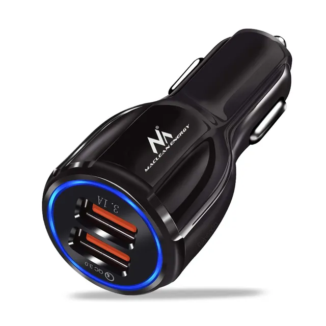 Maclean MCE478 USB Autoladegerät QC3.0 30W schwarz