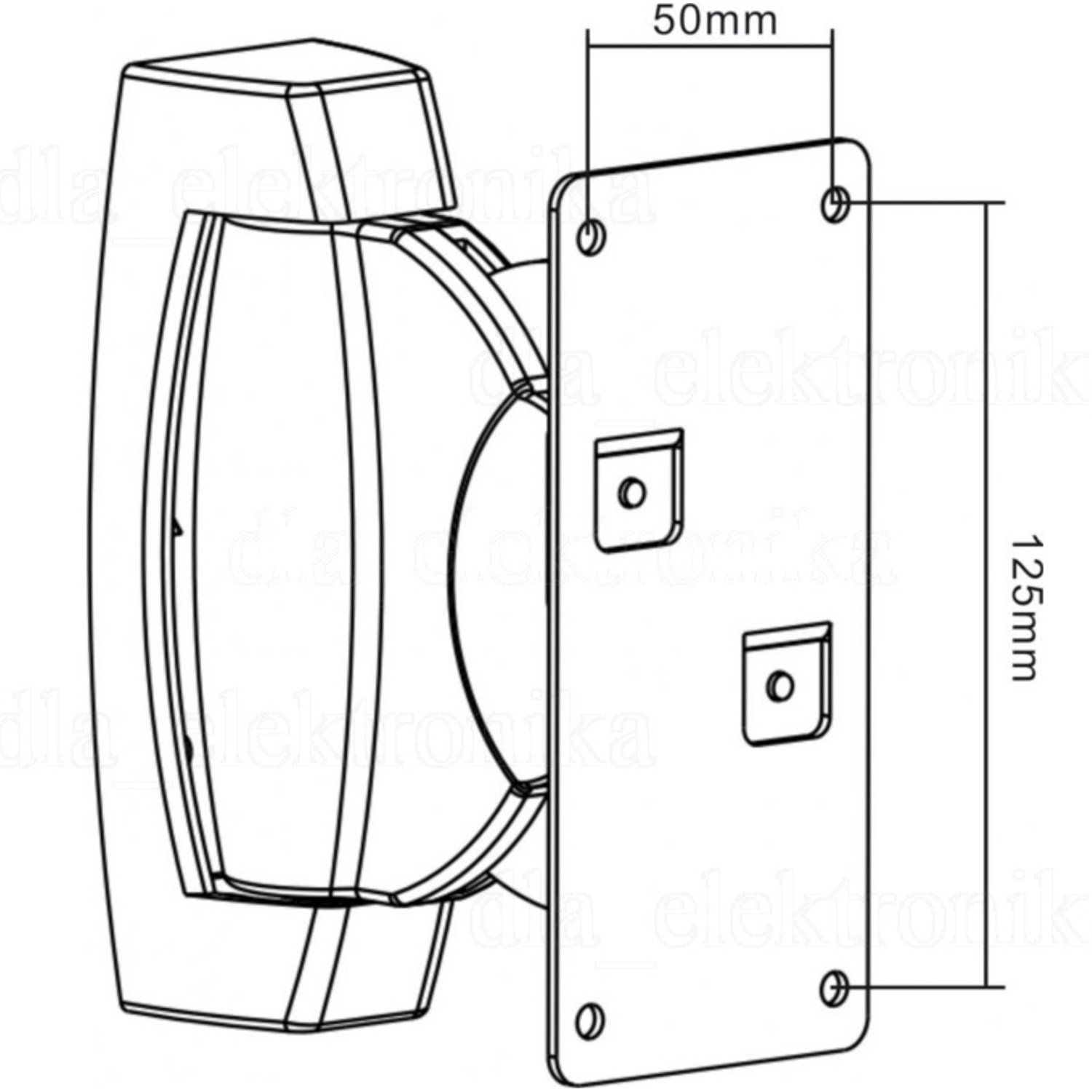 Maclean Brackets MC-535 Lautsprecherhalter schwarz 2 Stück