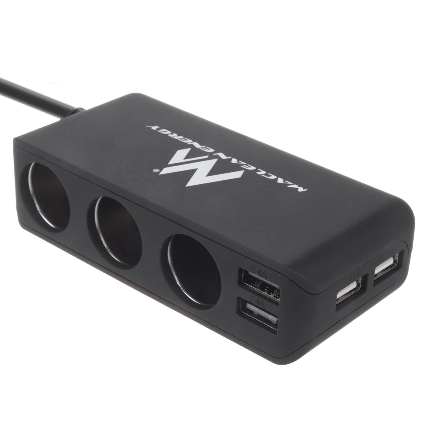 Maclean MCE117 Zigarettenanzünder-Verteiler 3-fach + 4x USB Voltmeter