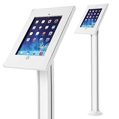 Maclean MC-678 Bodenständer Tablet Halter weiß abschließbar