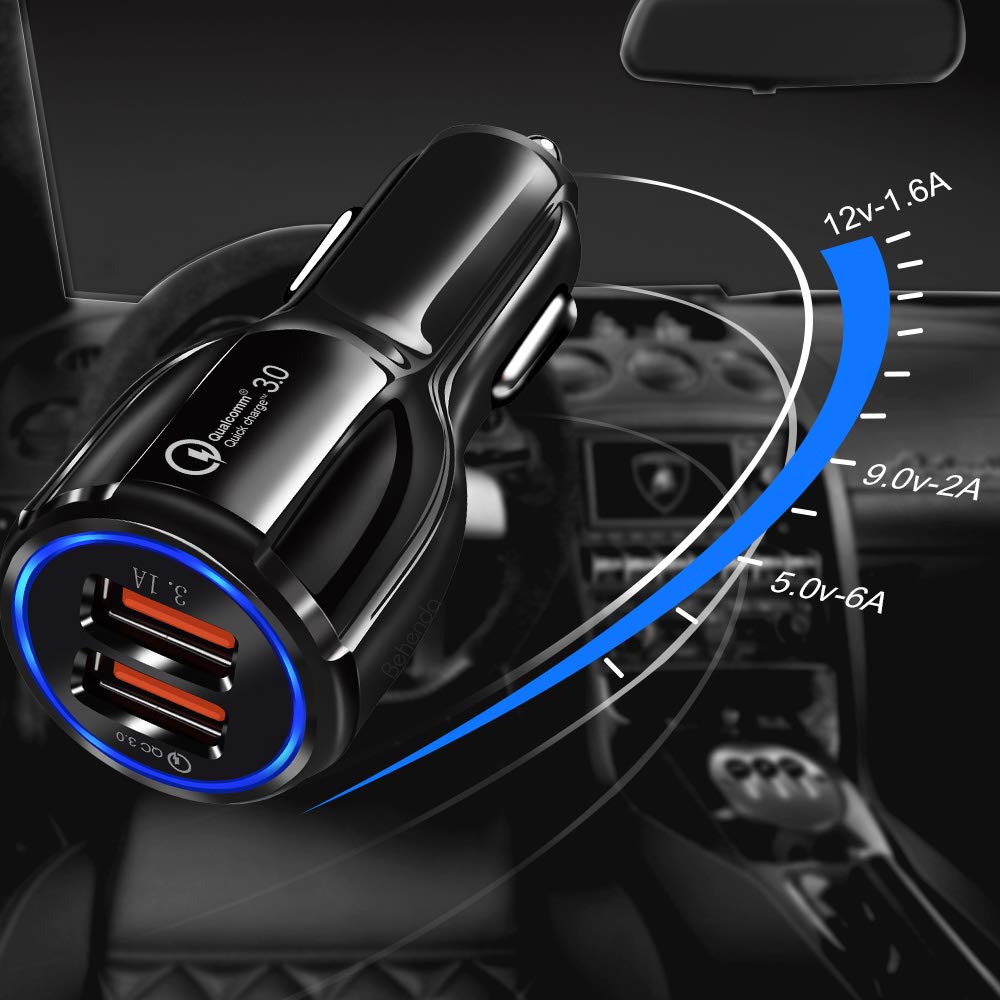 Maclean MCE478 USB Autoladegerät QC3.0 30W schwarz