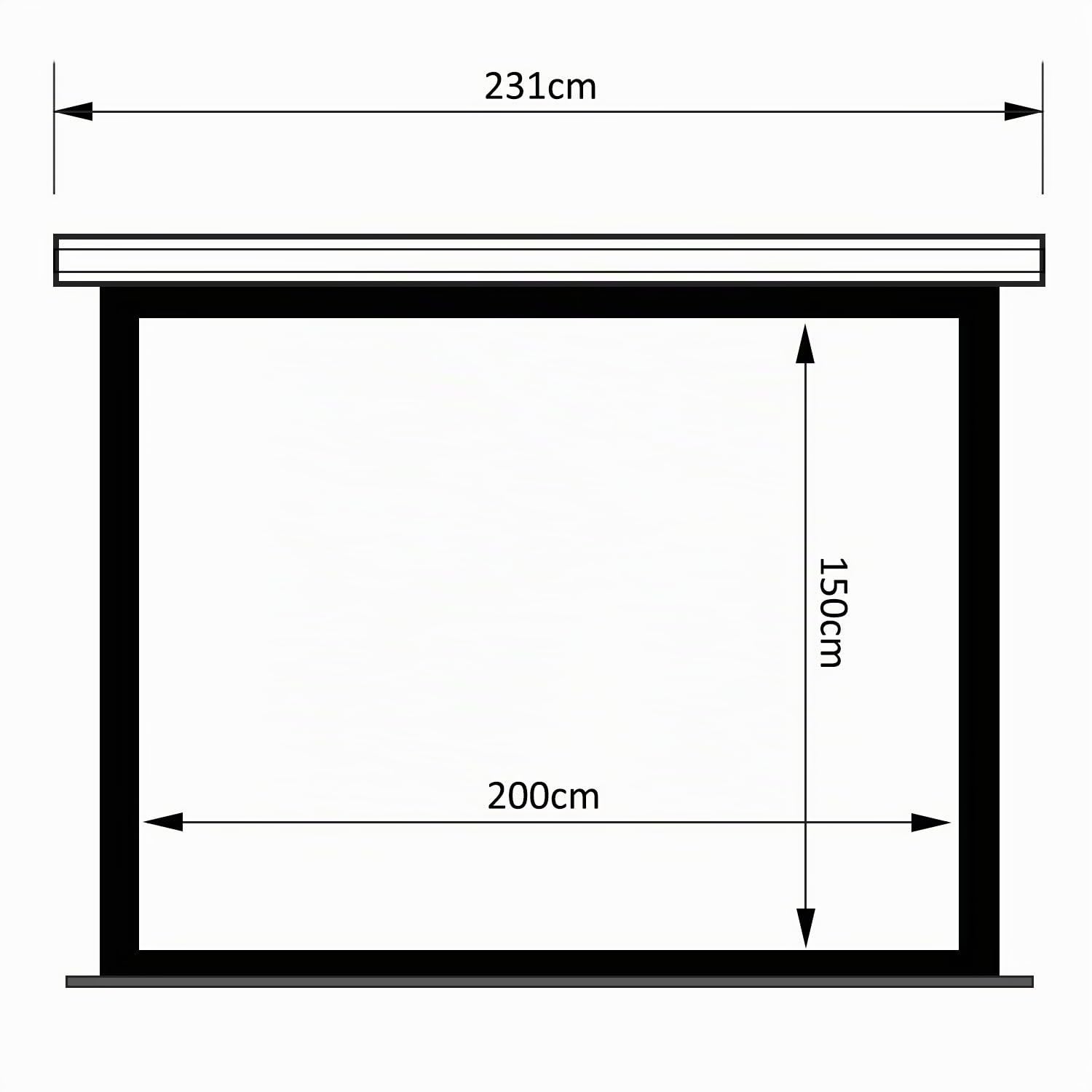 Maclean MC-992 Motorleinwand 100" 200x150cm 4:3 16:9