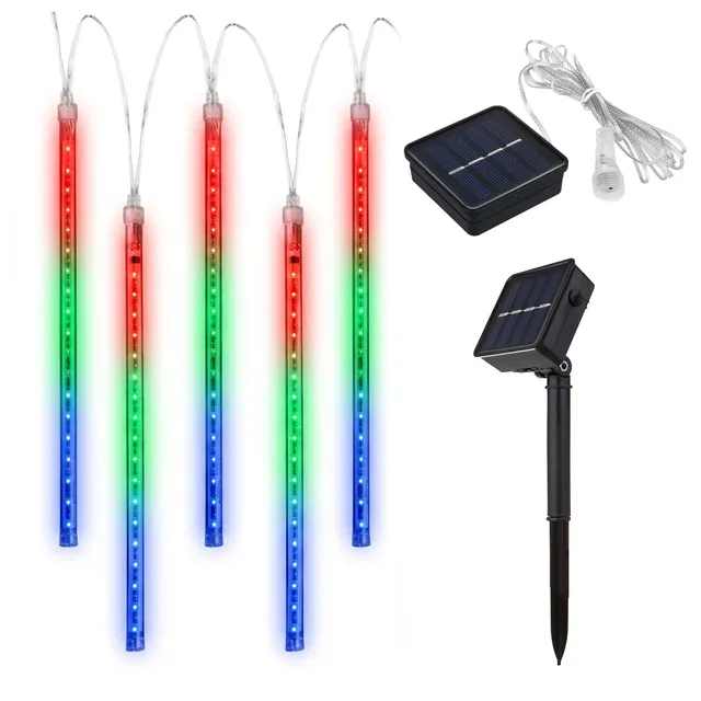 Maclean Energy MCE412 Eiszapfen Lichterkette 144 LED RGB 2,4m IP44
