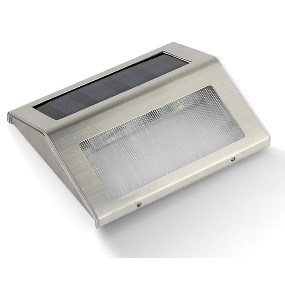 Maclean Energy MCE119 Solarlampe LED Edelstahl 2 LEDs
