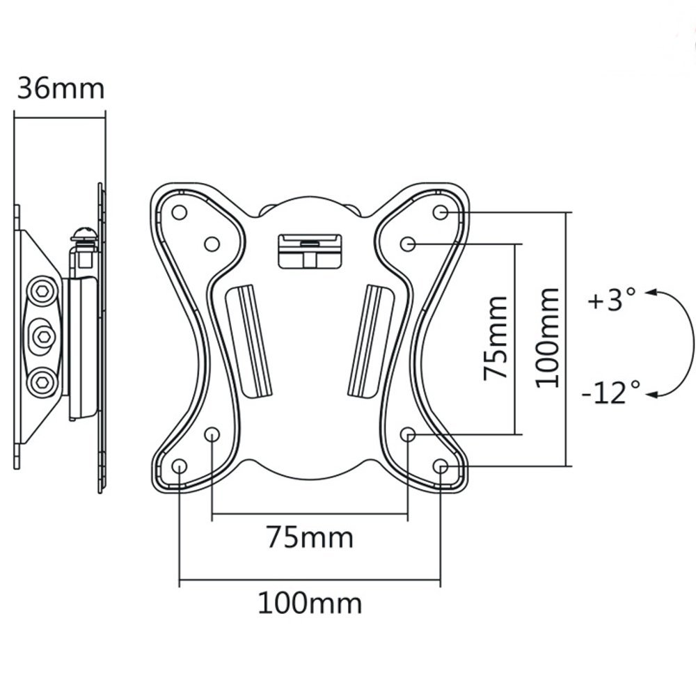Maclean MC-715 TV Wandhalterung 13-27" VESA 75/100 25kg