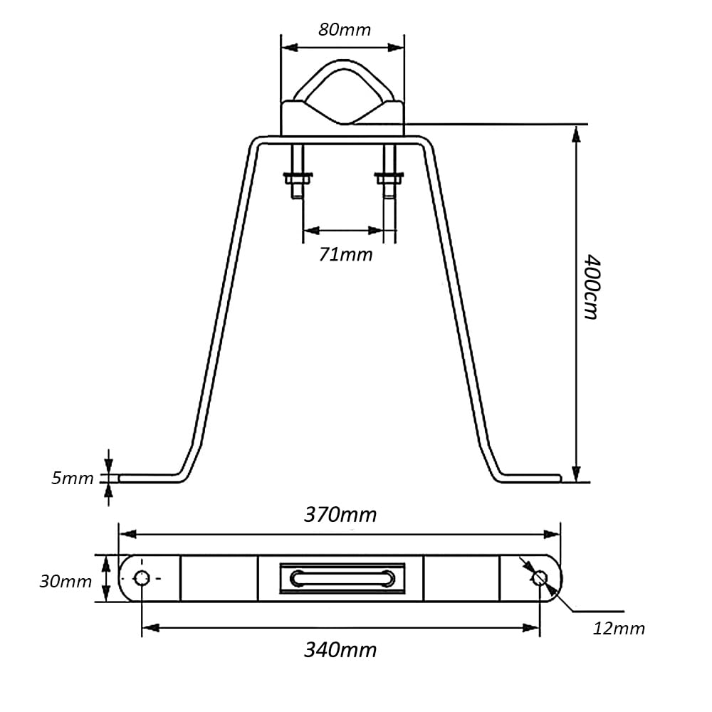 Maclean TV Systems MCTV-934 Wandhalterung 40 cm Mast bis 71 mm