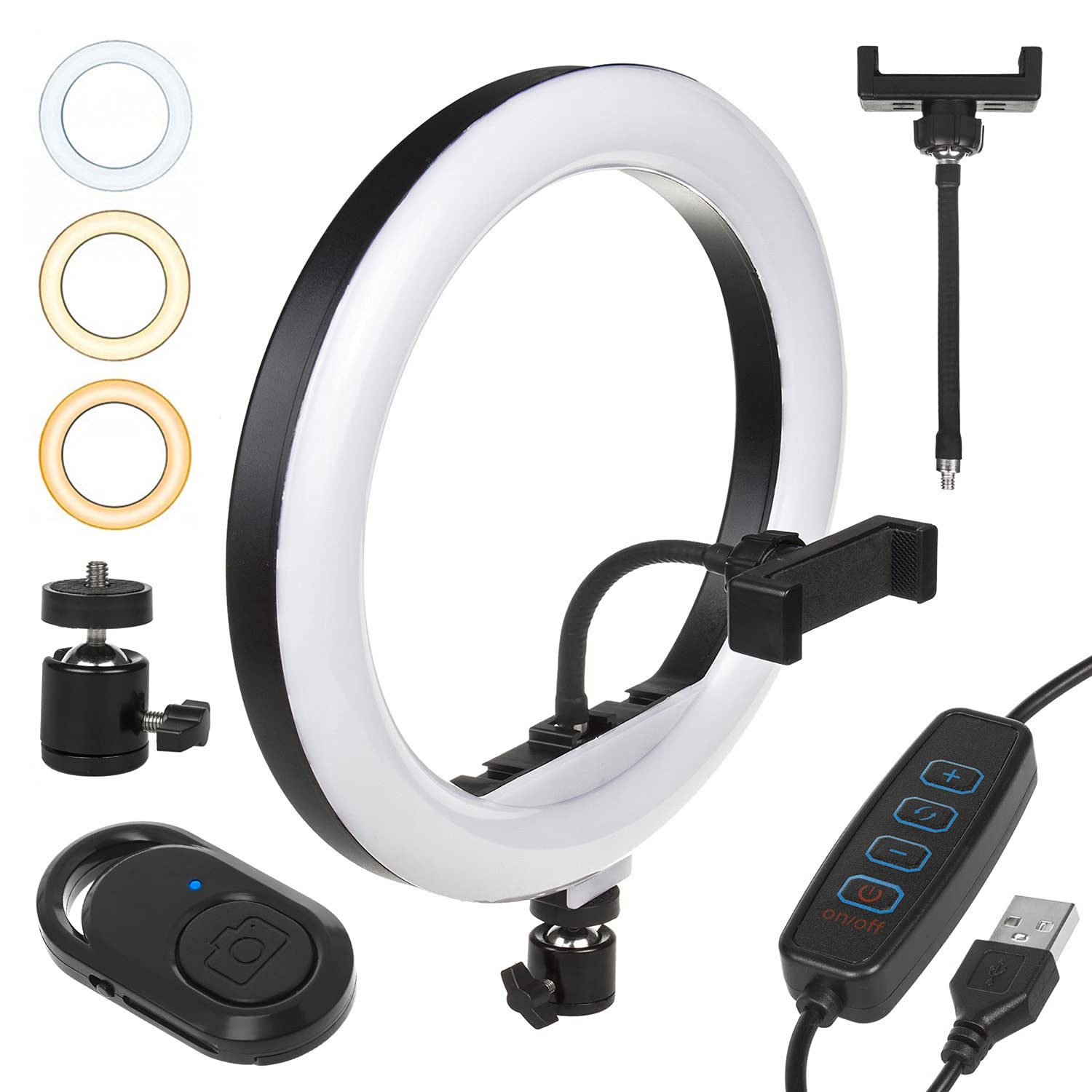 Maclean Energy MCE612B Ringlicht 12" 20W 3 Farben Bluetooth