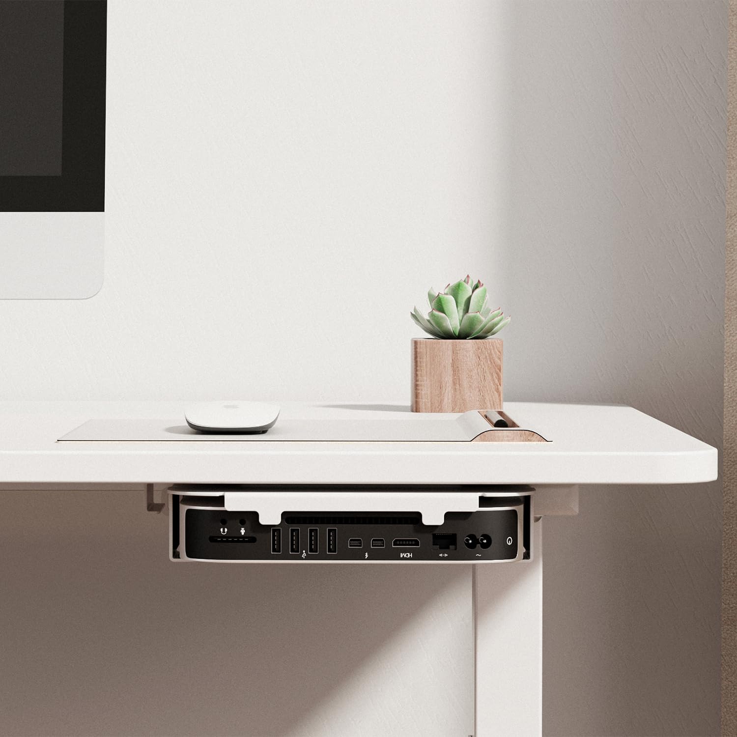 Maclean MC-473 Mac Mini Halterung VESA 75/100 3in1 Wandhalter