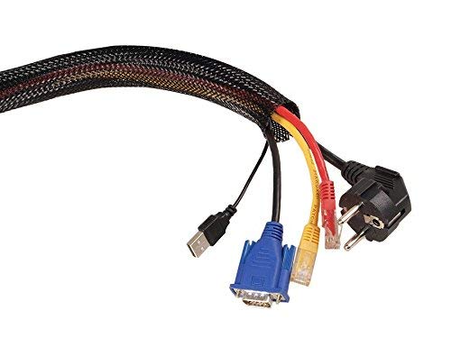 Maclean MCTV-675 Kabelschlauch Klett 180cm schwarz Gewebe