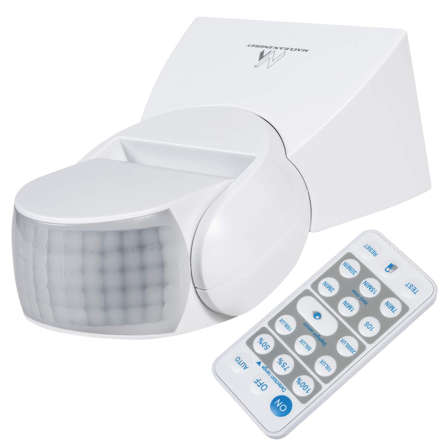 Maclean Energy MCE241 Bewegungsmelder Weiß IP65 mit Fernbedienung