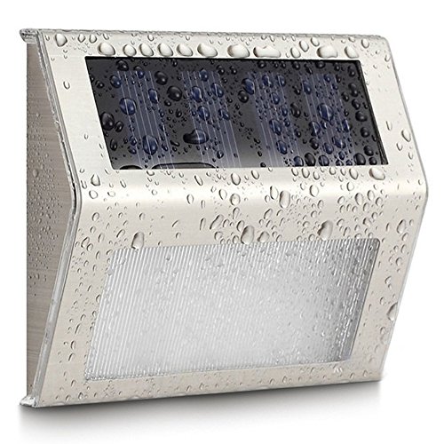 Maclean Energy MCE119 Solarlampe LED Edelstahl 2 LEDs
