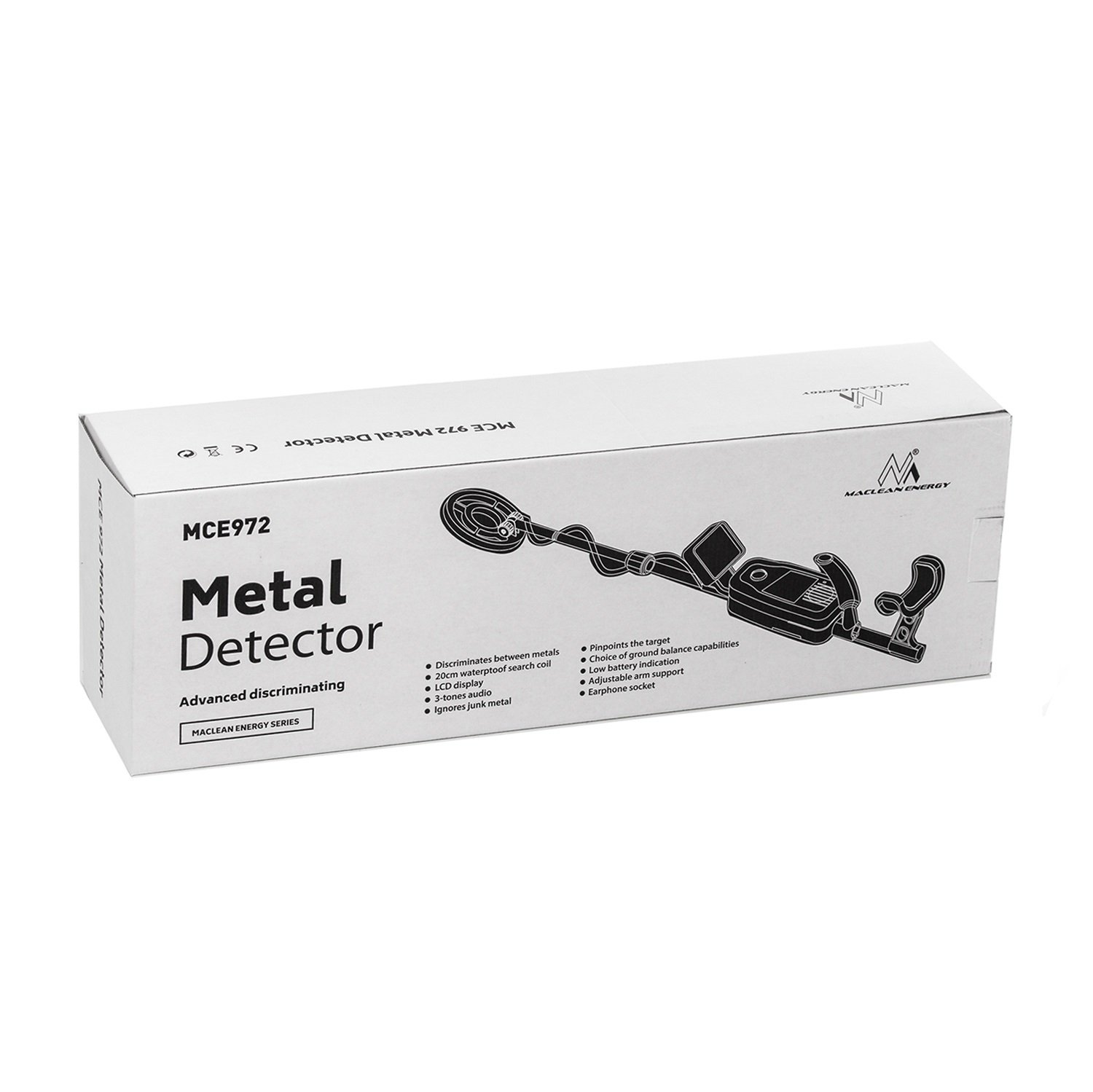 Maclean Energy MCE972 Metalldetektor 22 cm wasserdichte Spule