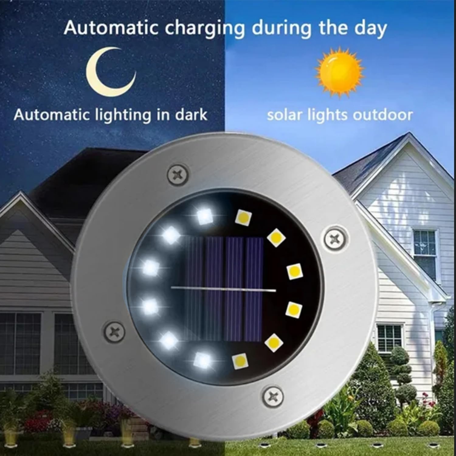 Maclean Energy MCE318 Solar Bodenleuchten 4000K 12er Pack
