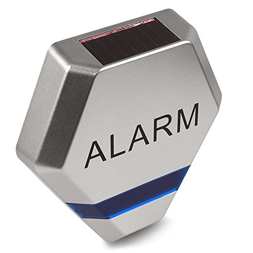 Maclean DC3200 Alarmanlagen-Attrappe Silber Solar LED